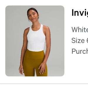 Invigorate Lululemon Tank White